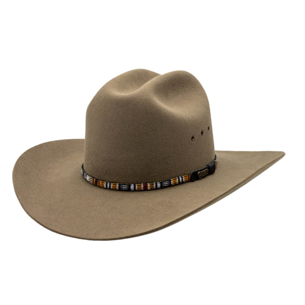Angle view of Akubra hat Bronco - Sorrel Tan