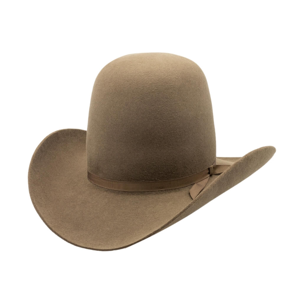 Angle view of Akubra hat Woomera style,  Sorrel Tan colour