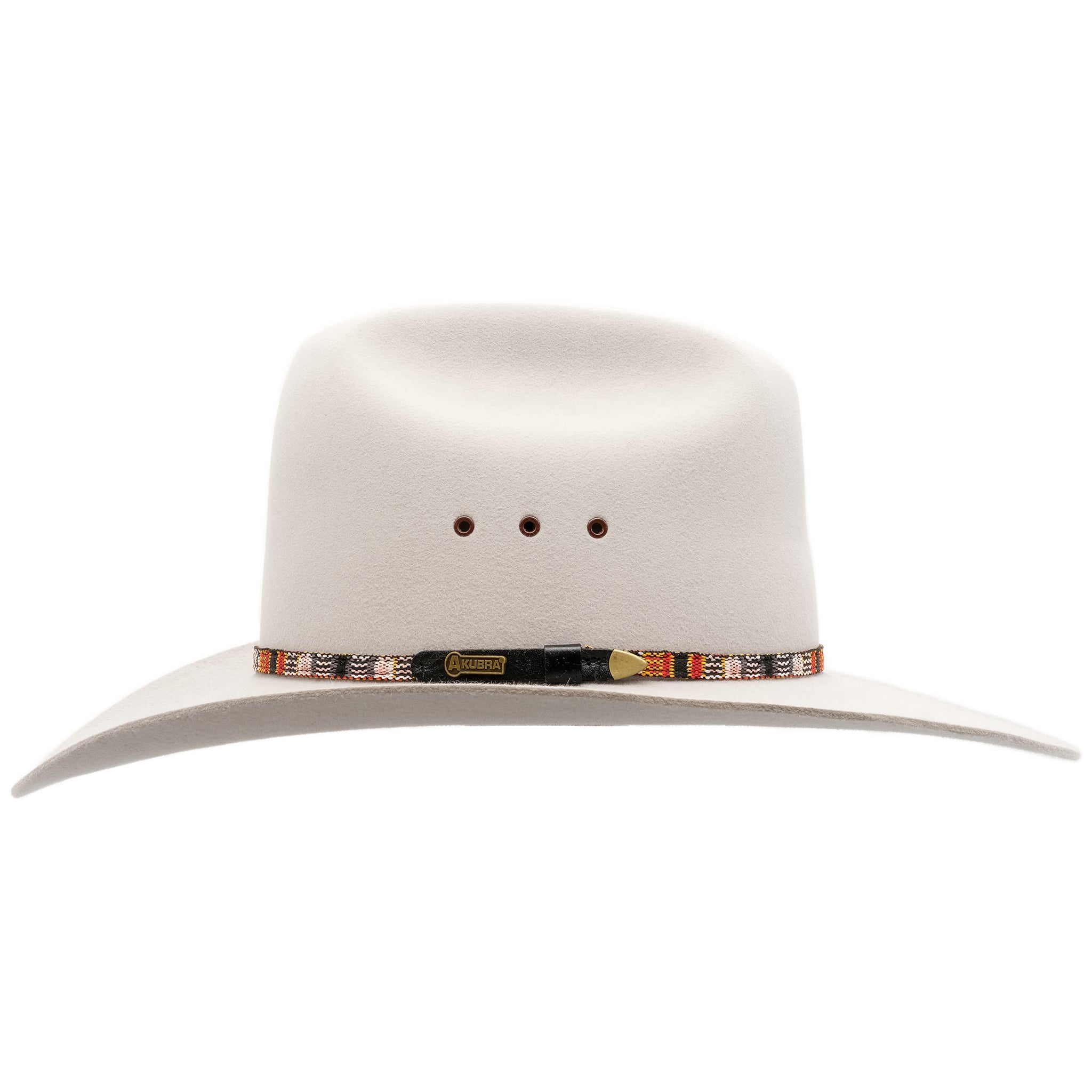Side view of the Akubra Bronco hat in Quartz colour