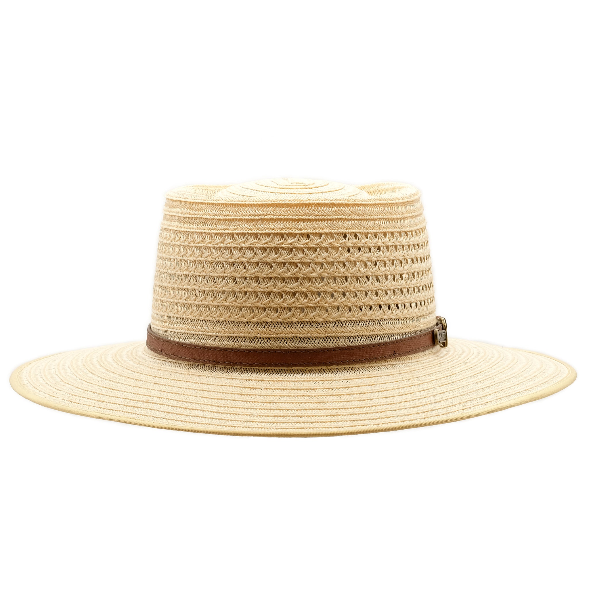 Front view of Akubra Byron in Natural Straw colour