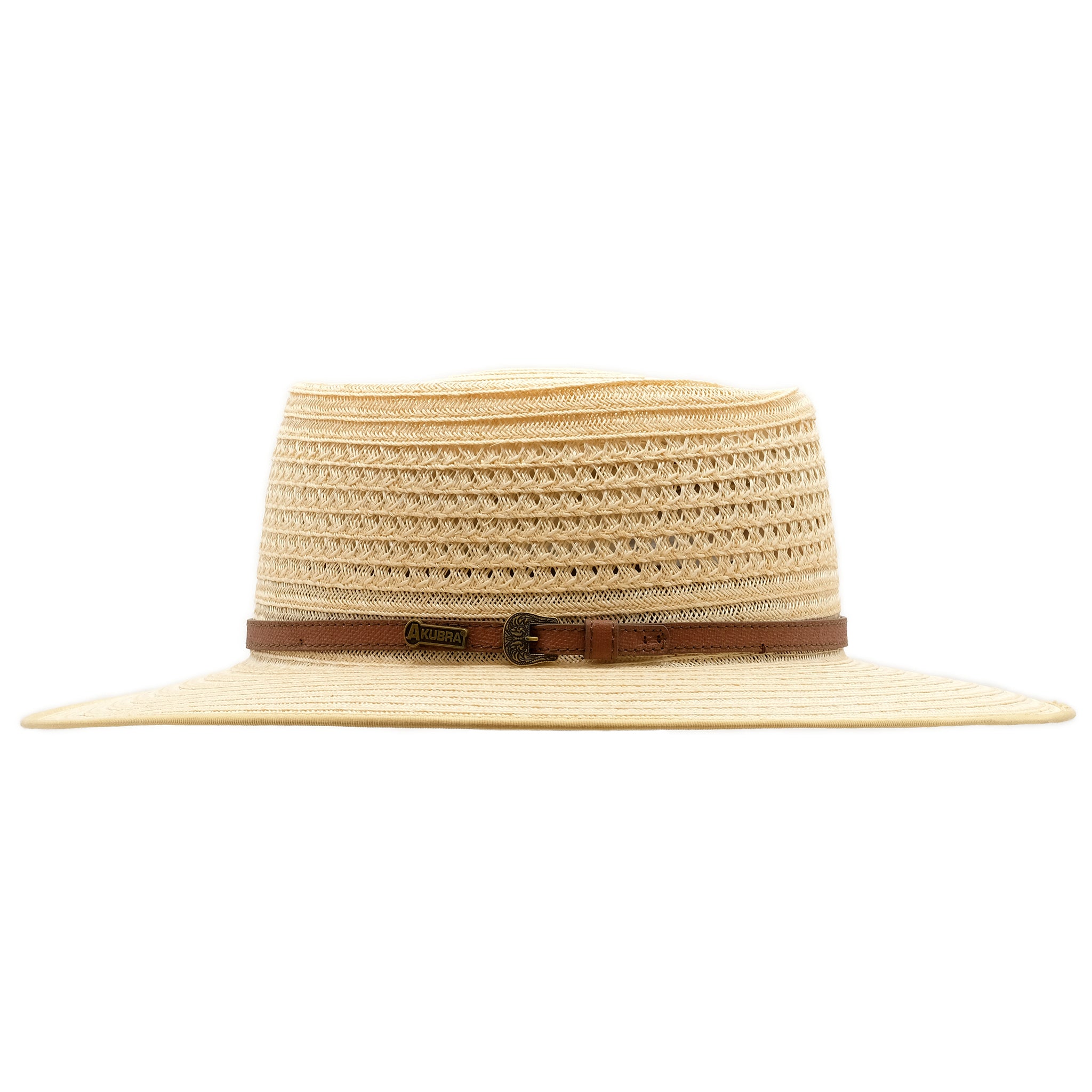 Side view of Akubra Byron in Natural Straw colour