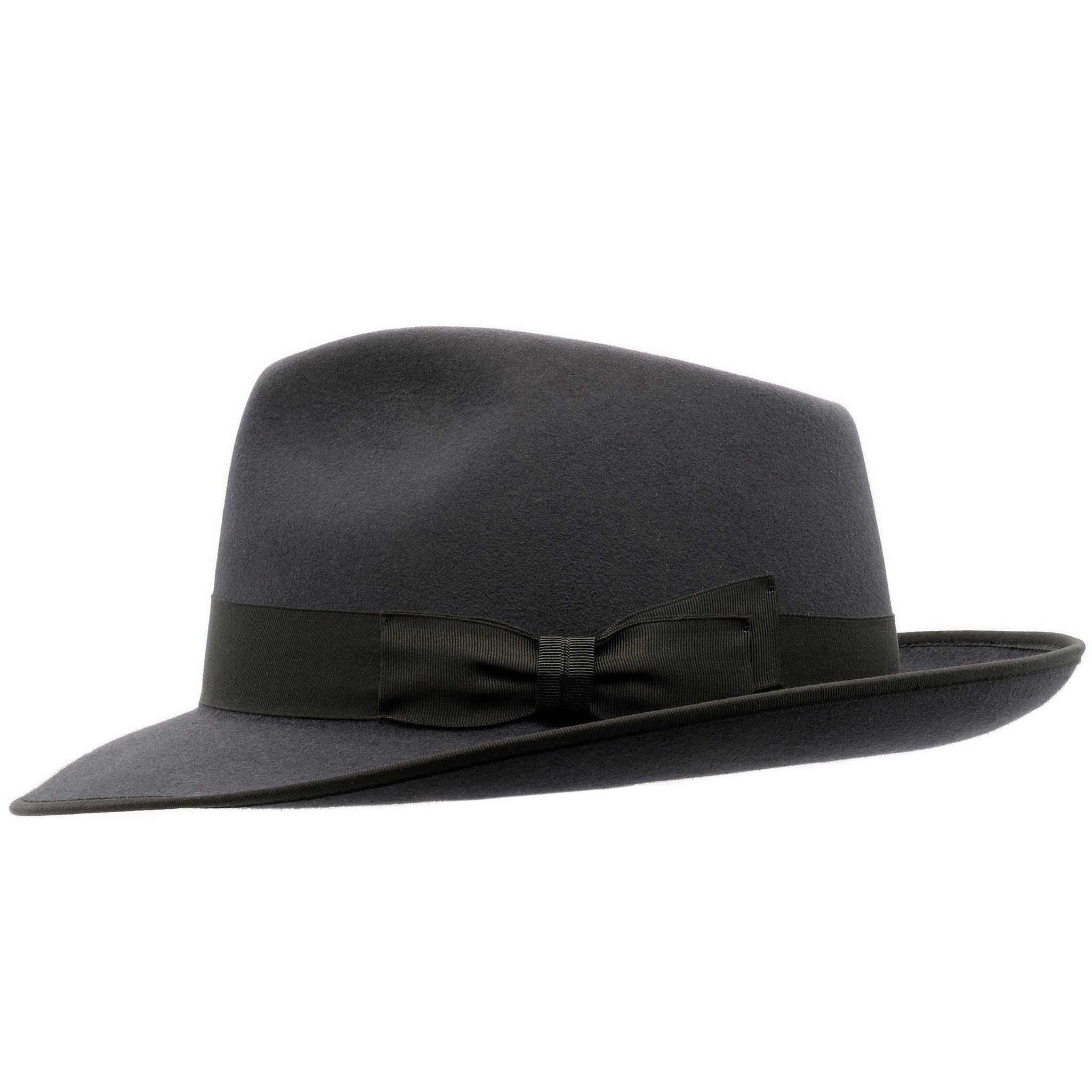 side view of Akubra Stylemaster hat in Carbon Grey colour