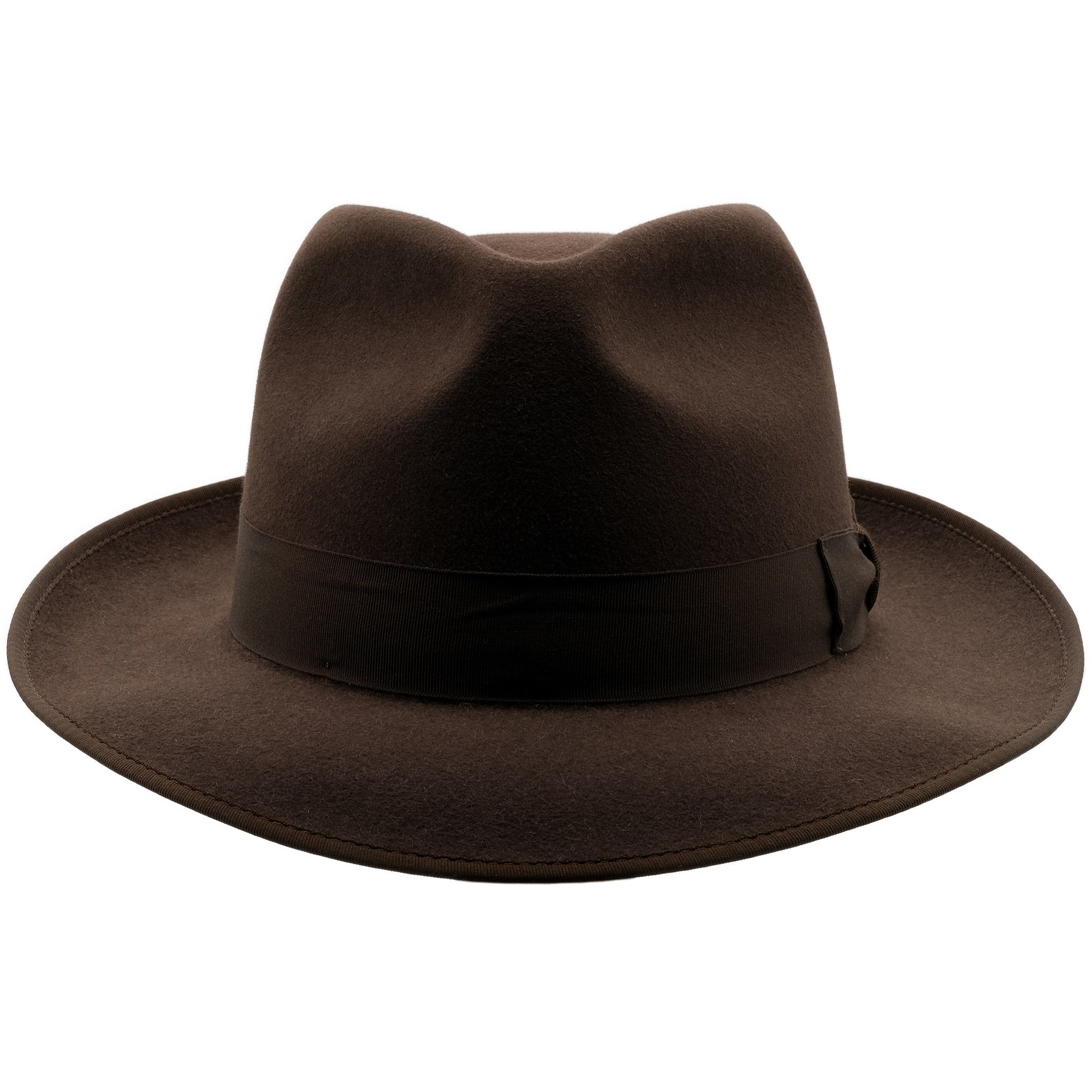 Front view of Akubra Stylemaster hat in Loden colour