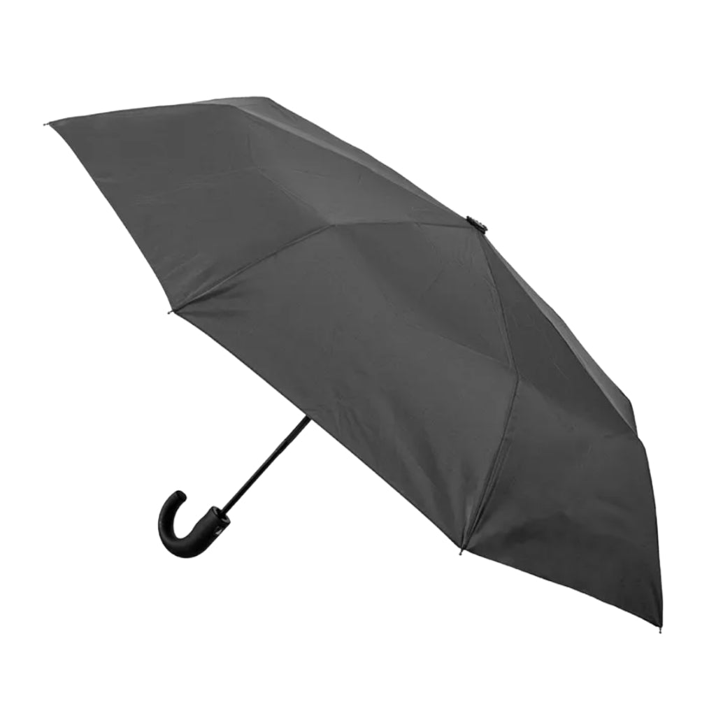 Clifton Umbrella - Automatic Mini Maxi - Charcoal. Shown open.