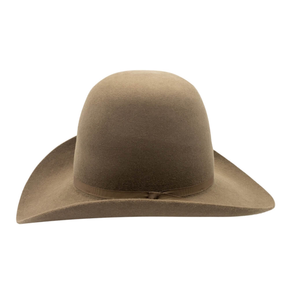 Side view of Akubra hat Woomera style, Sorrel Tan colour