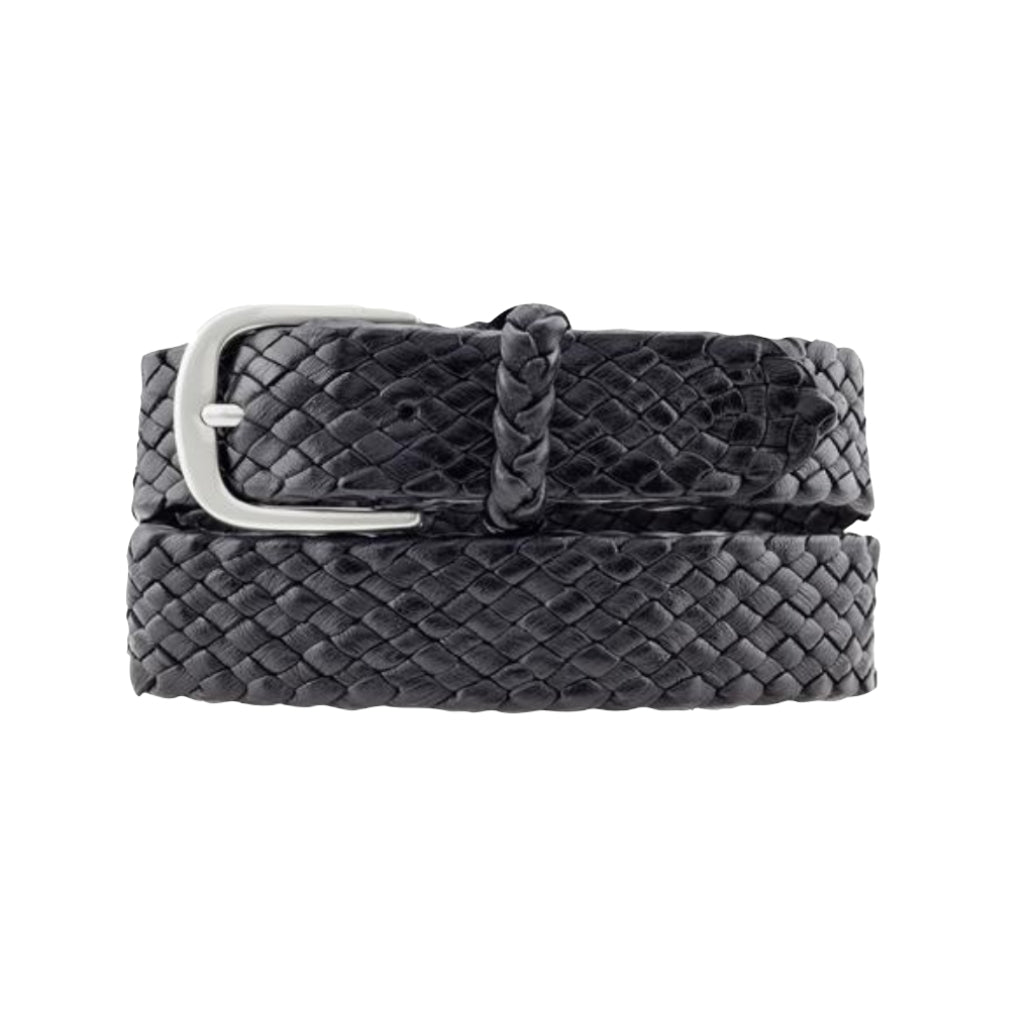 Badgery Belts Monash 10 Plait Belt - Black