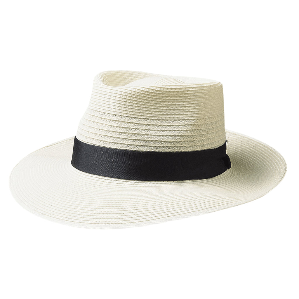 Side view of Akubra Country club hat in cream colour
