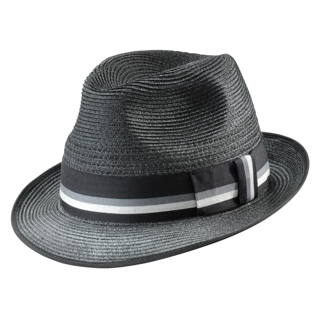 angle view of black Akubra Punter hat