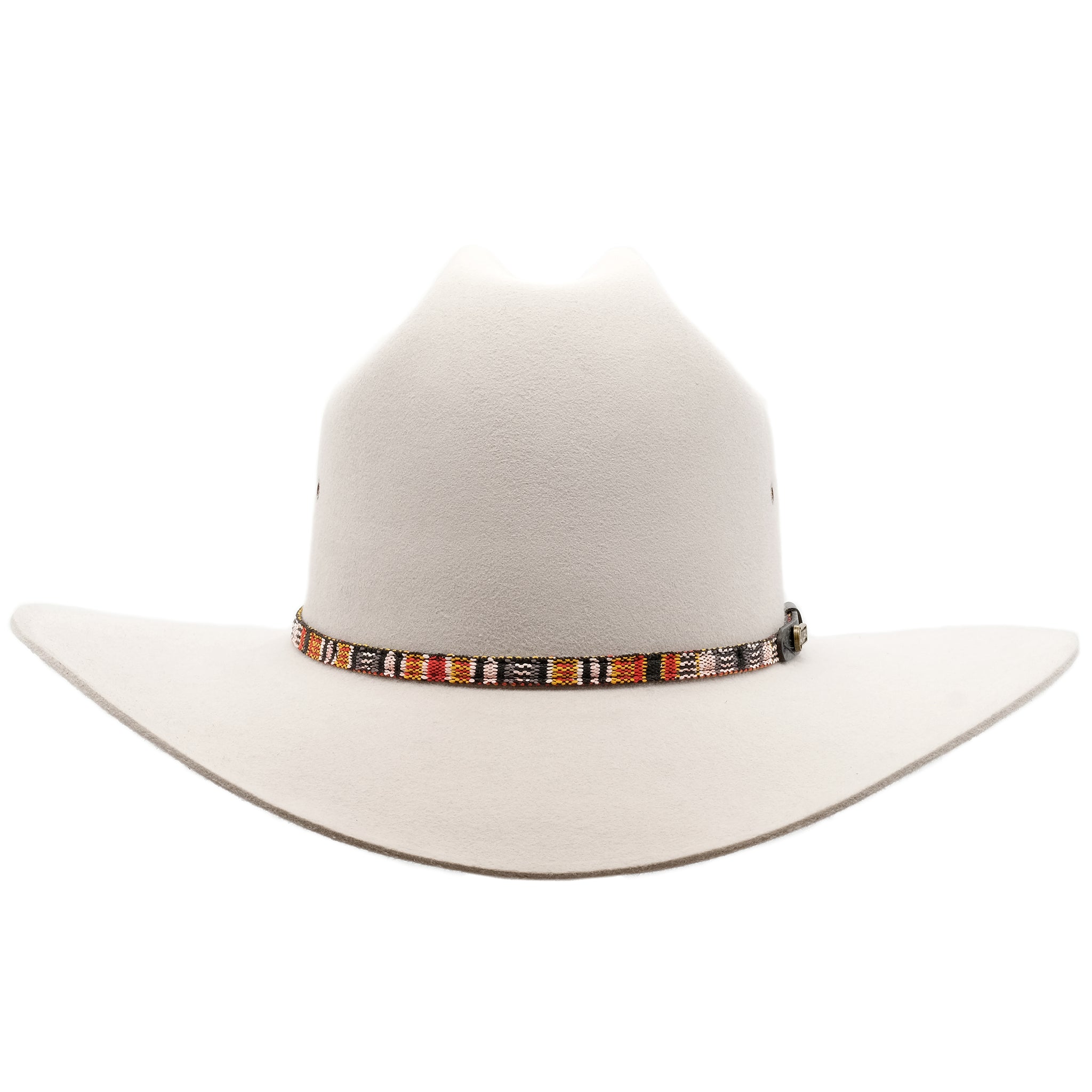 Front view of the Akubra Bronco hat in Quartz colour