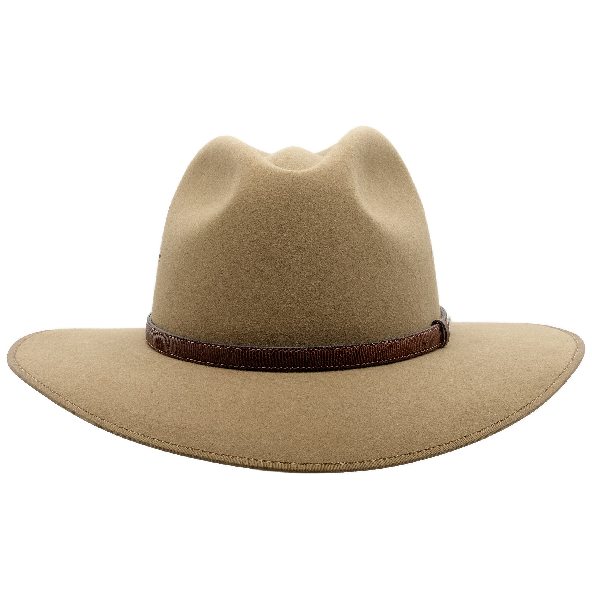 Front view of the Akubra Coober Pedy hat in Santone colour