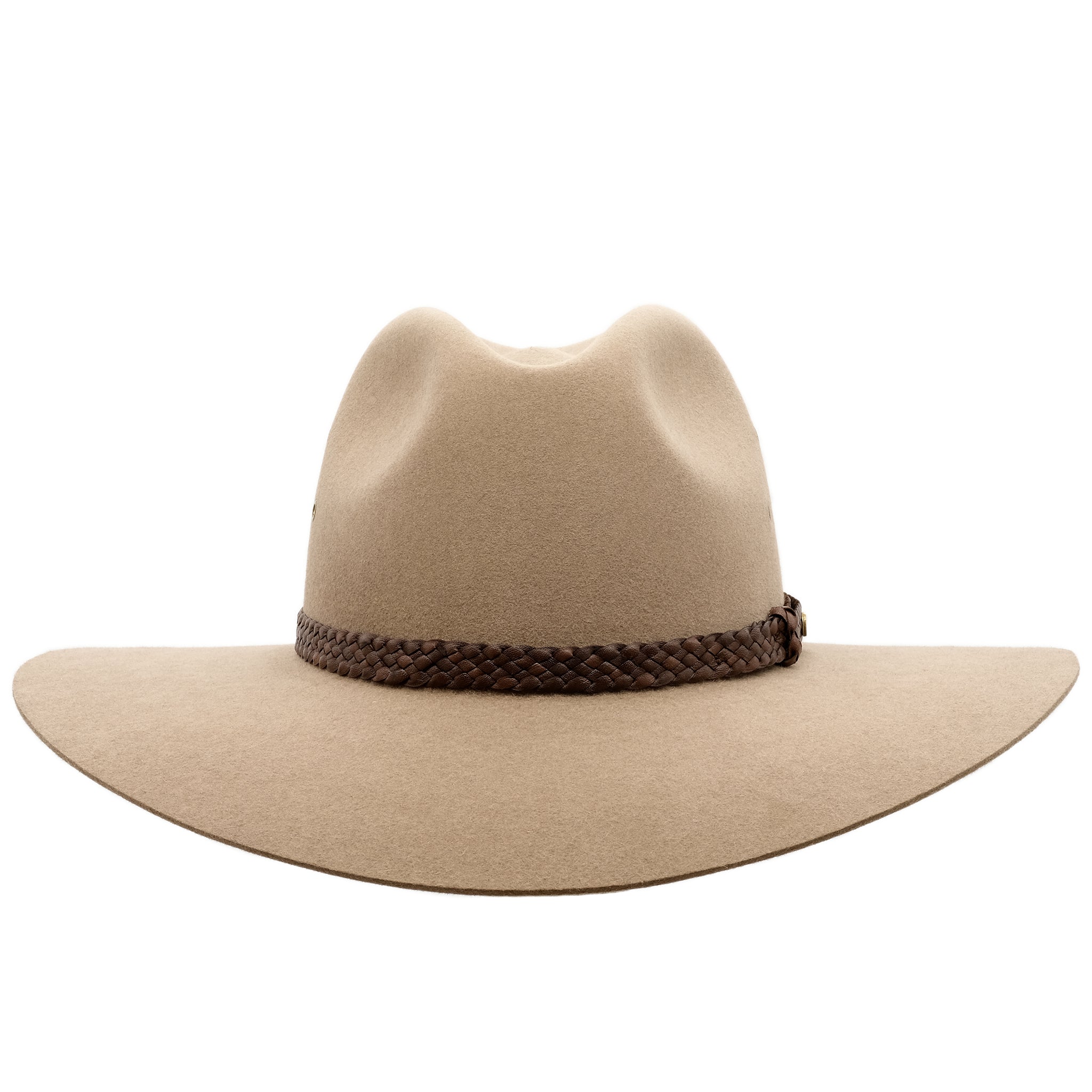front view of the Akubra Riverina Hat in Bran colour
