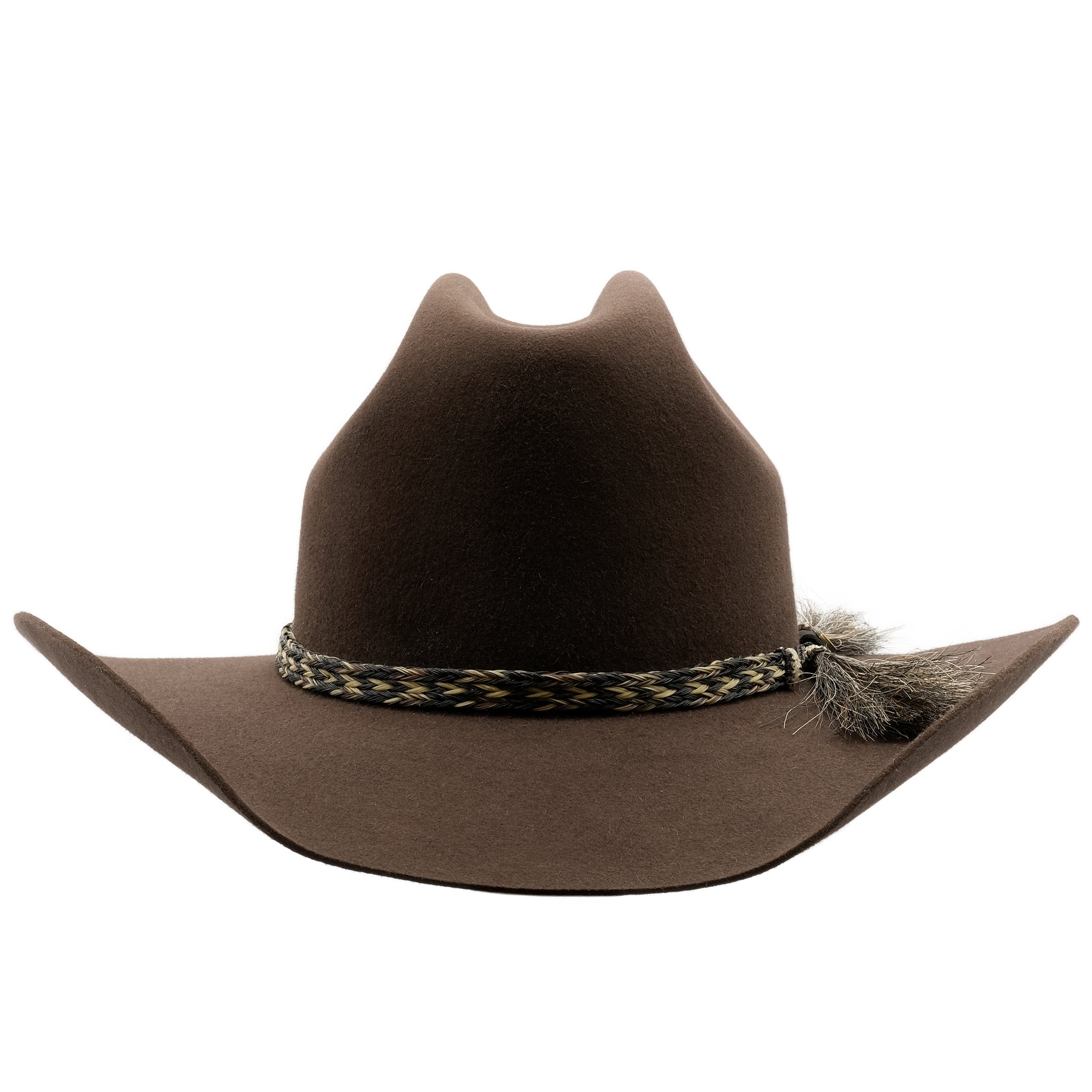 Front view of Akubra Rough Rider in Loden colour