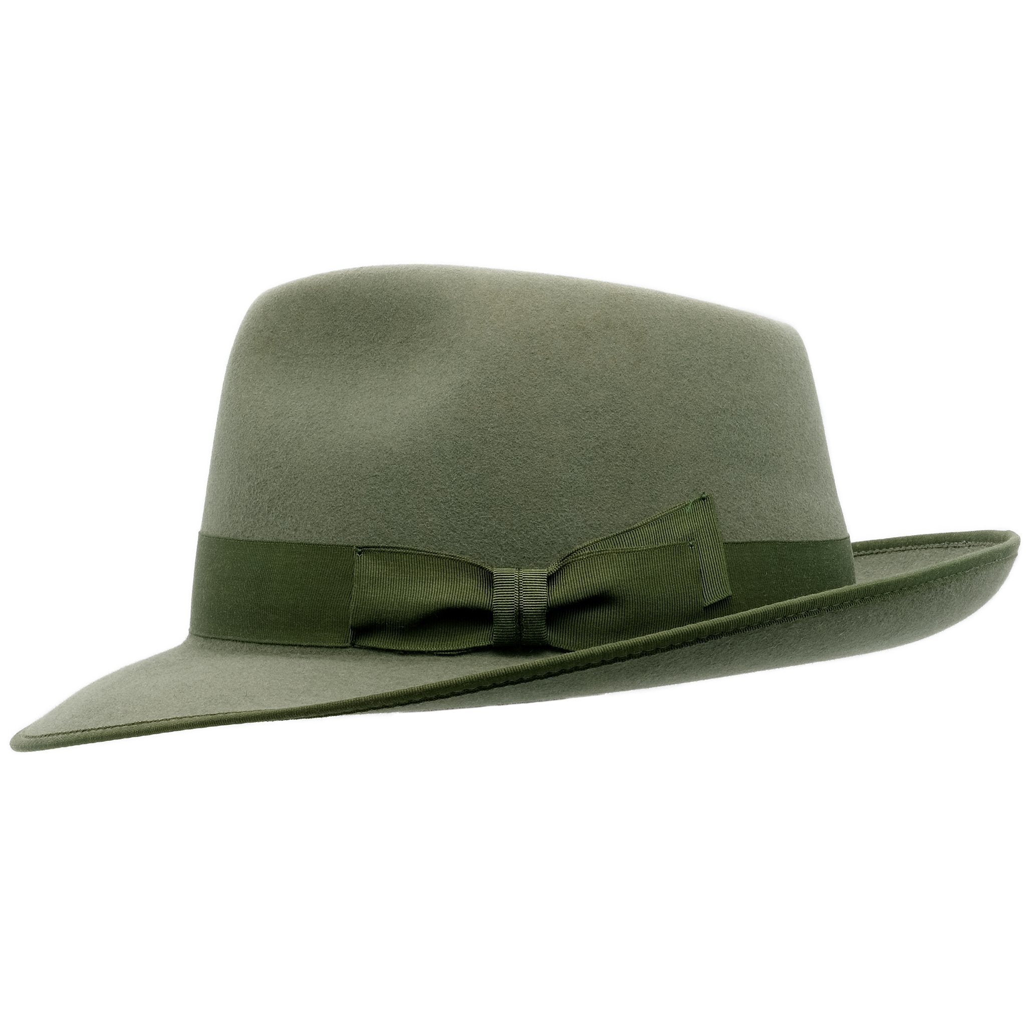 Side view of Akubra Stylemaster hat in Bluegrass Green colour