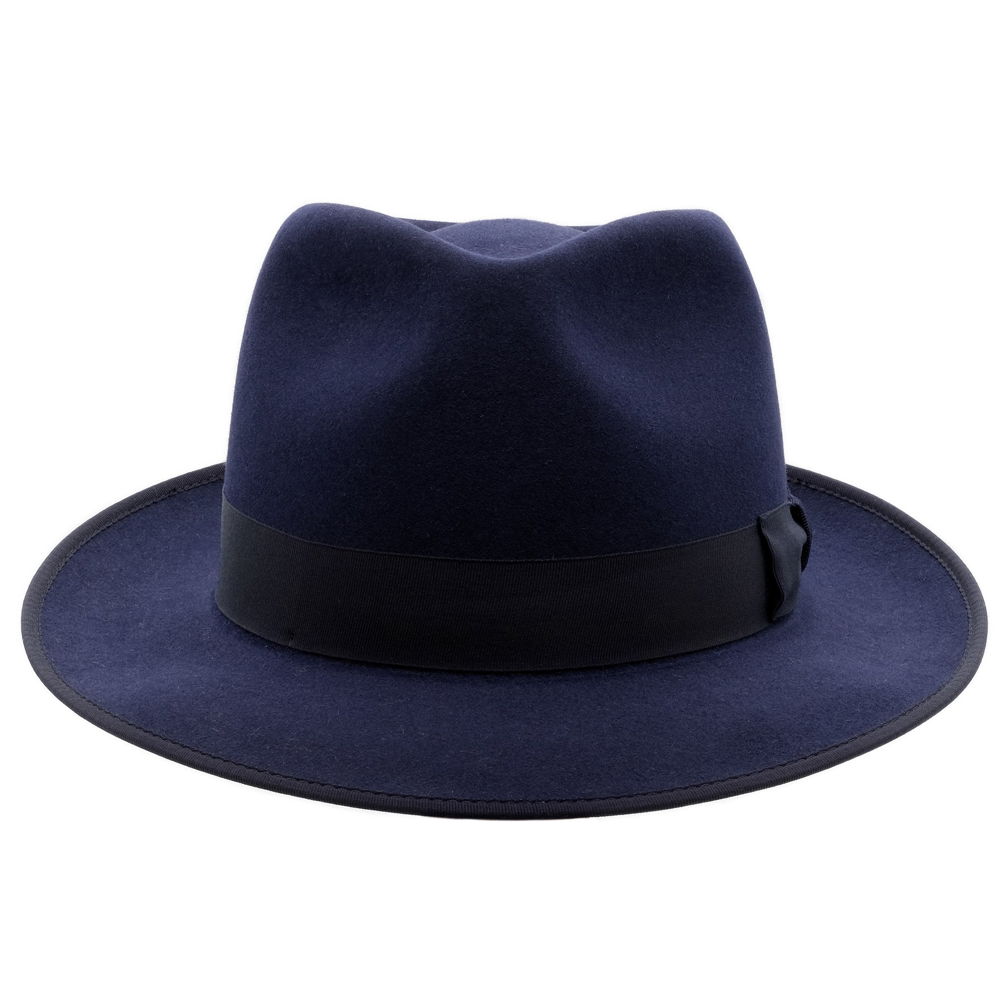 Front view of akubra Stylemaster hat in Federation Navy colour