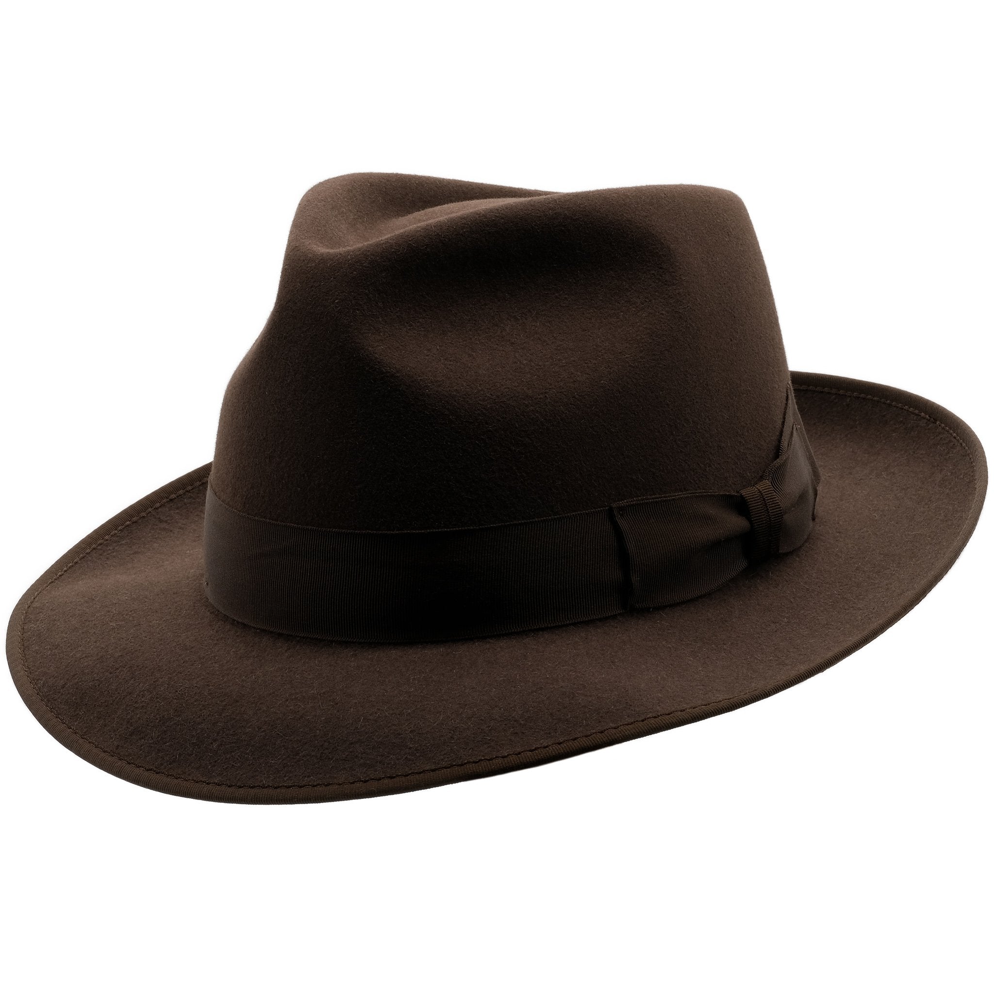 Angle view of Akubra Stylemaster hat in Loden colour