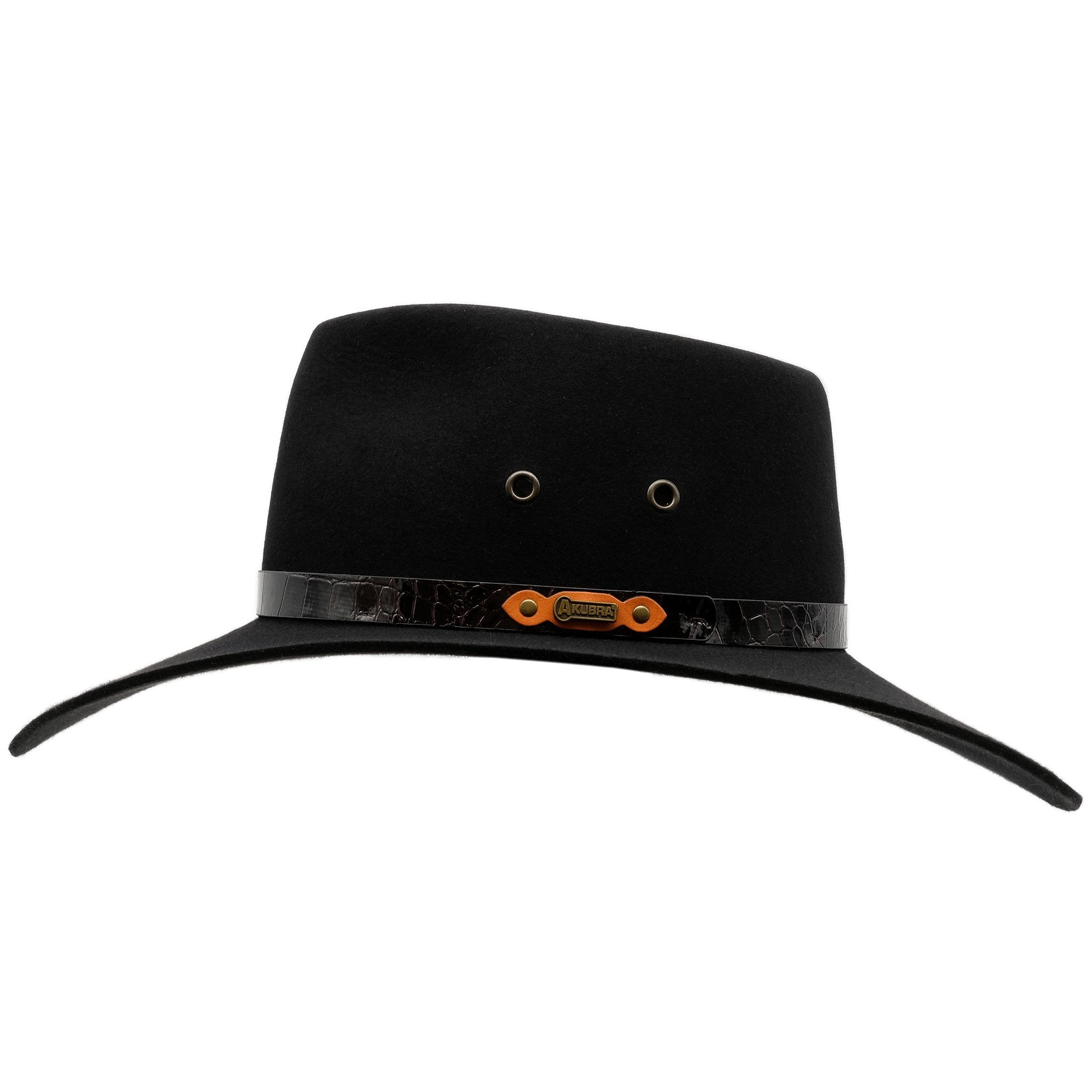 Side view image of Akubra Territory hat in black