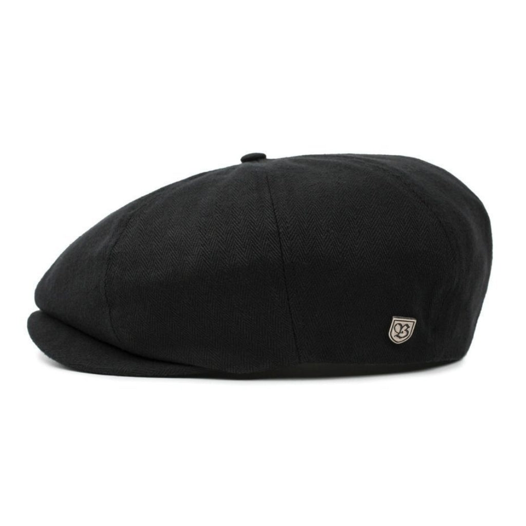 Side view of Brixton Brood Snap Cap - Black