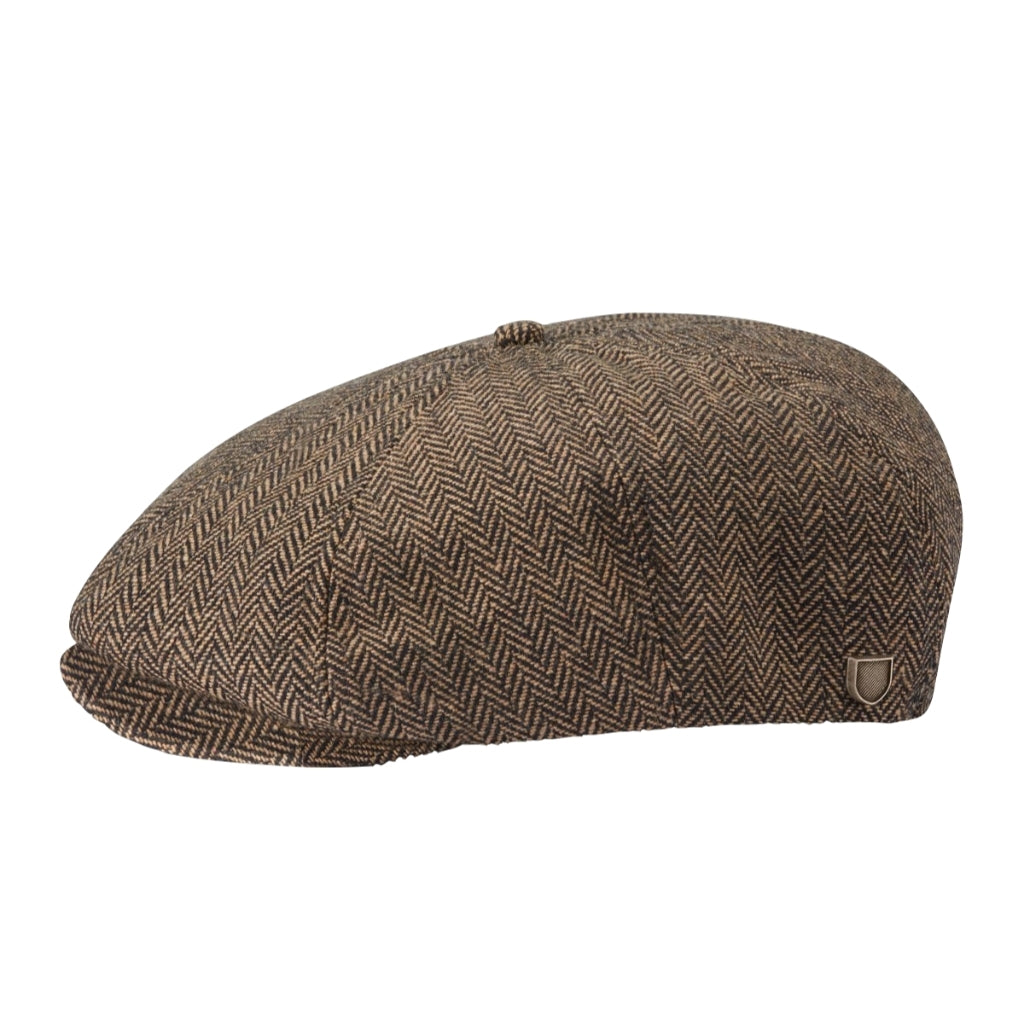 Side view of Brixton Brood Snap Cap - Brown Khaki colour