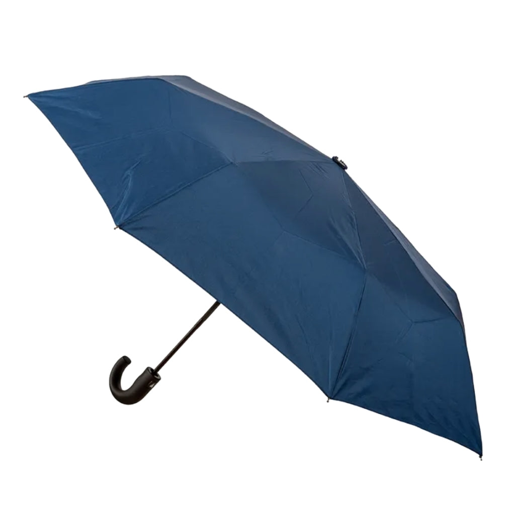 Clifton Umbrella - Automatic Mini Maxi - Navy, Shown open.