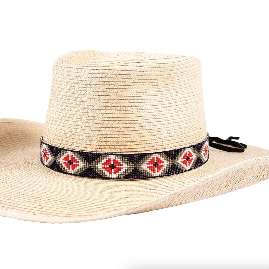 Sunbody Hat Band - Bead and Suede tie - Multi Diamond